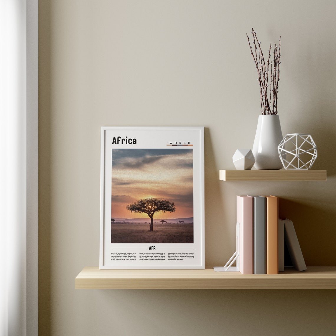 Africa Poster Africa Print Africa Wall Art Minimal Travel Print Travel Destination Oil Painting Poster - Image 4