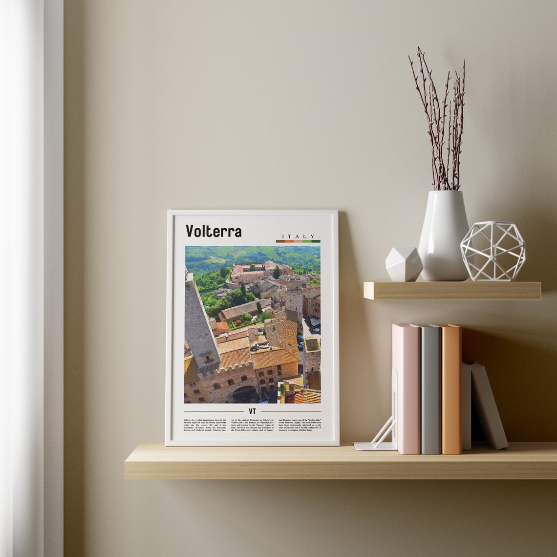 Volterra Print Volterra Poster Volterra Wall Art Italy Photo Italy Poster Italy Print Italy Wall Art Minimal Travel Poster - Image 4