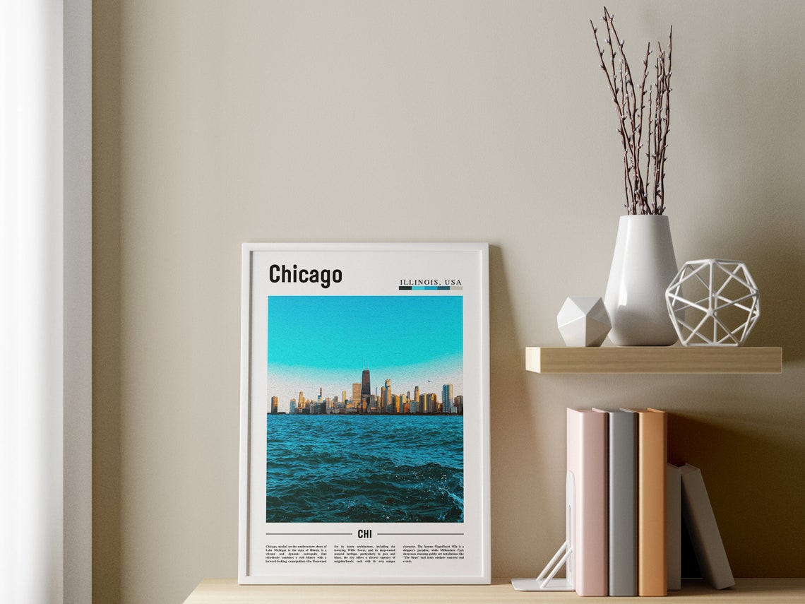 Chicago Print Chicago Poster Chicago Wall Art United States Photo United States Poster United States Print - Image 3