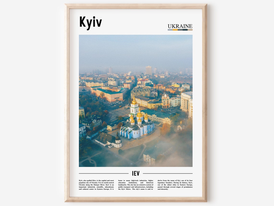 Kyiv Print Kyiv Poster Kyiv Wall Art Oil Painting Poster Colorful City Print City Artwork Travel Artwork Travel Wall Art City Print