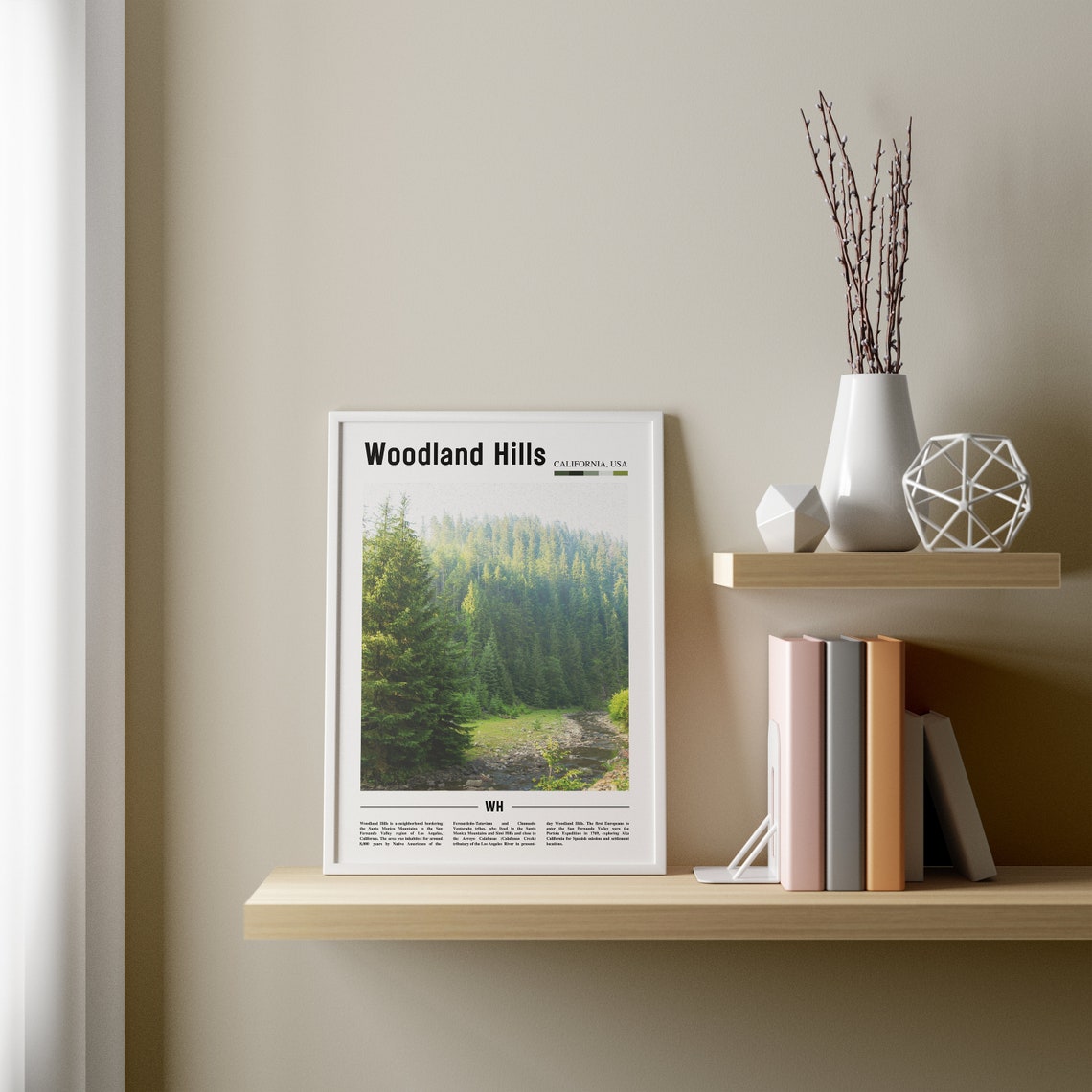 Woodland Hills Print Woodland Hills Poster Woodland Hills Wall Art Oil Painting Poster Colorful City Print City Artwork Travel Artwork - Image 3