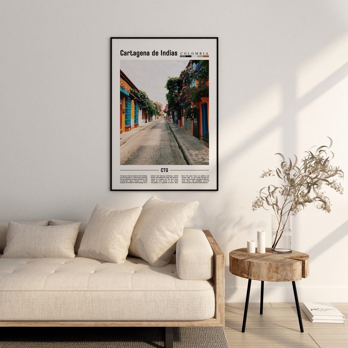 Cartagena De Indias Poster Cartagena De Indias Print Cartagena De Indias Wall Art Minimal Travel Print Oil Painting Poster - Image 2