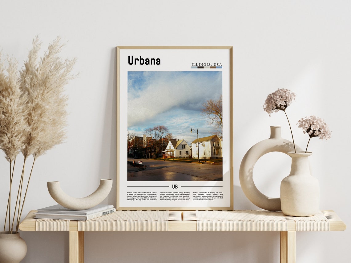 Urbana Poster Urbana Print Urbana Wall Art United States Photo United States Poster United States Print - Image 6