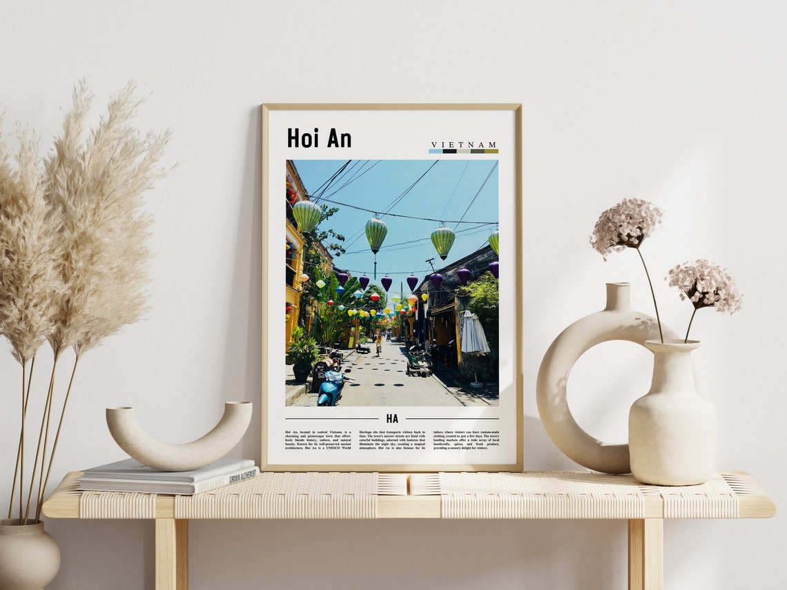 Hoi An Poster Hoi An Print Hoi An Wall Art Asia Print Asia Poster Asia Photo Minimal Travel Poster - Image 6