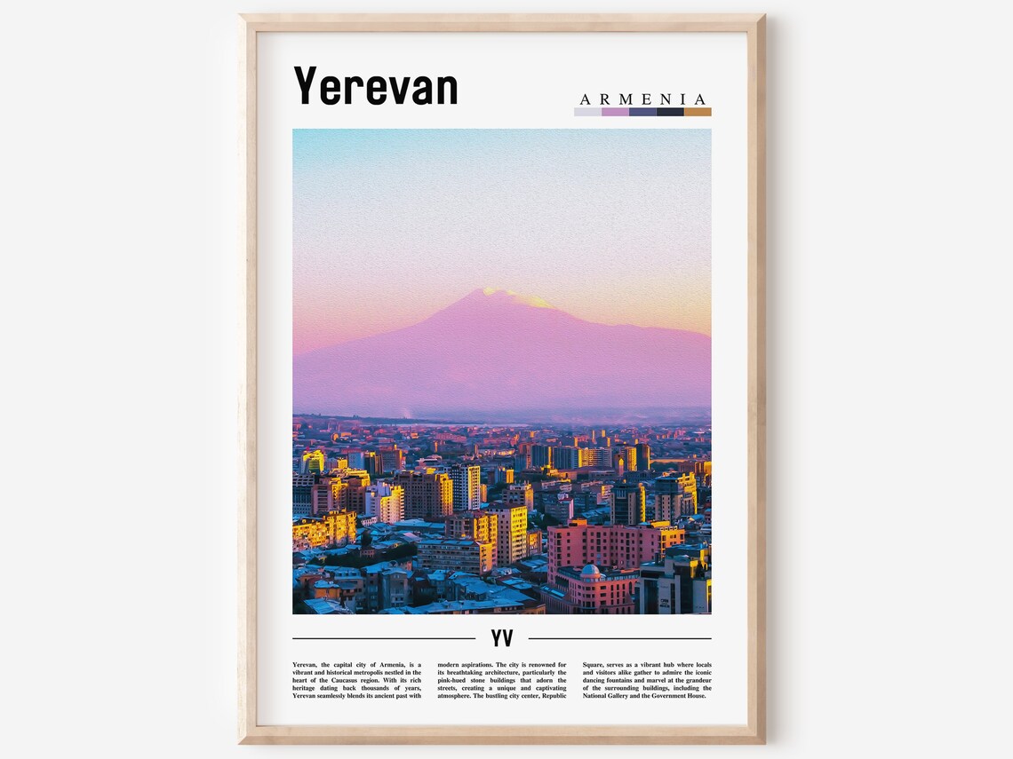 Yerevan Poster Yerevan Print Yerevan Wall Art Europe Photo Europe Poster Europe Print Travel Poster
