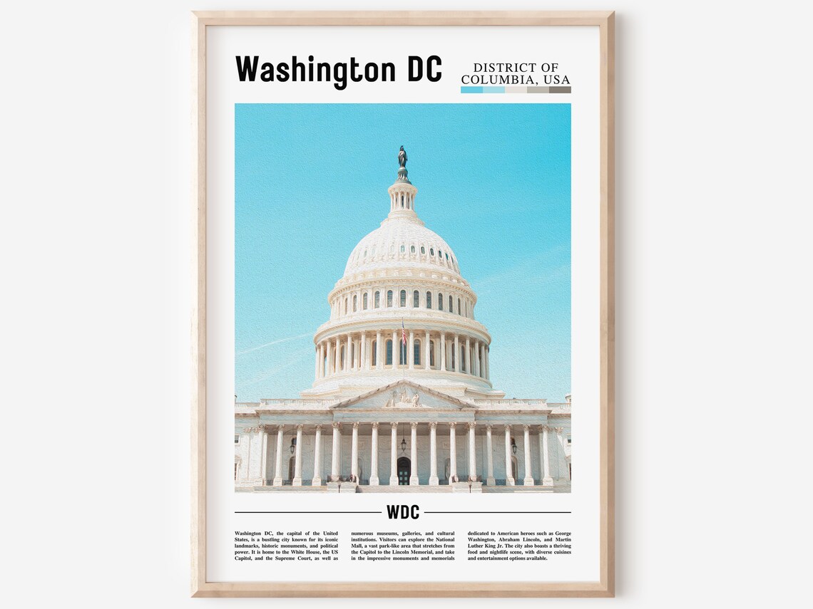 Washington Dc Poster Washington Dc Print Washington Dc Wall Art United States Photo United States Poster United States Print