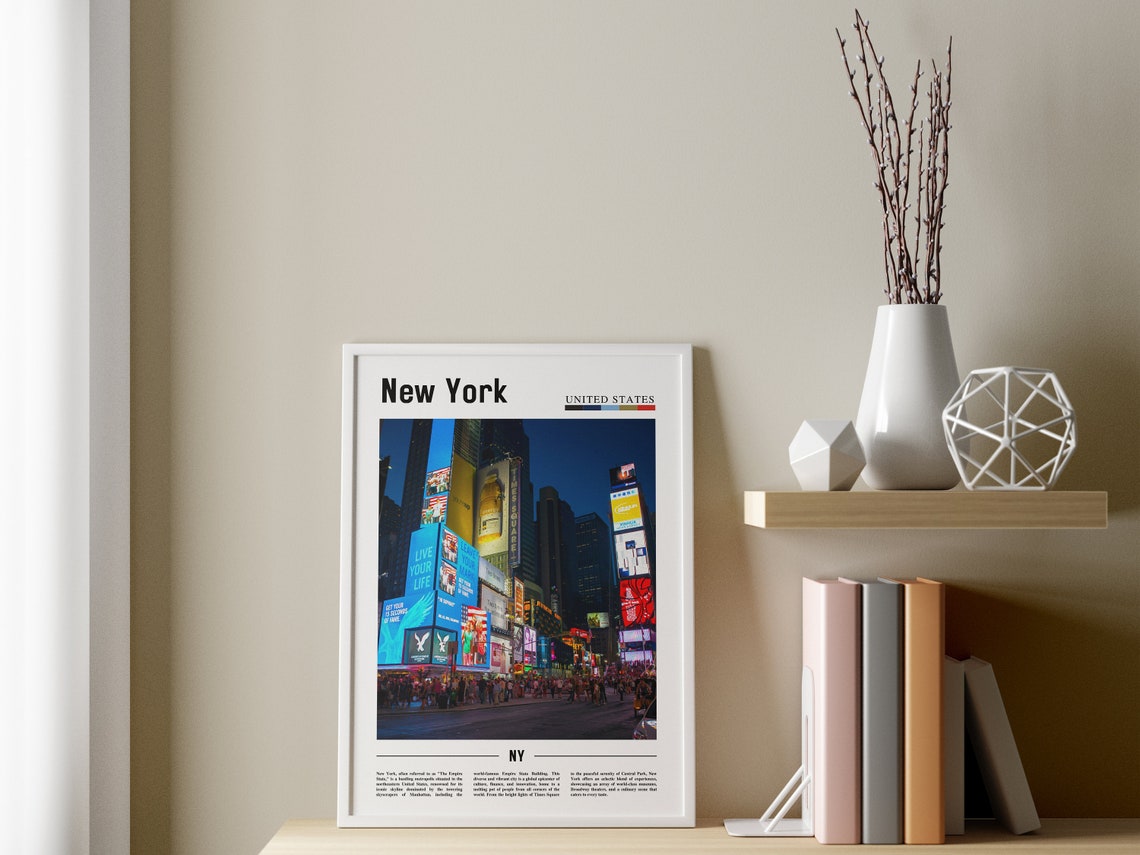 New York Travel Poster, USA Cityscape - Image 3
