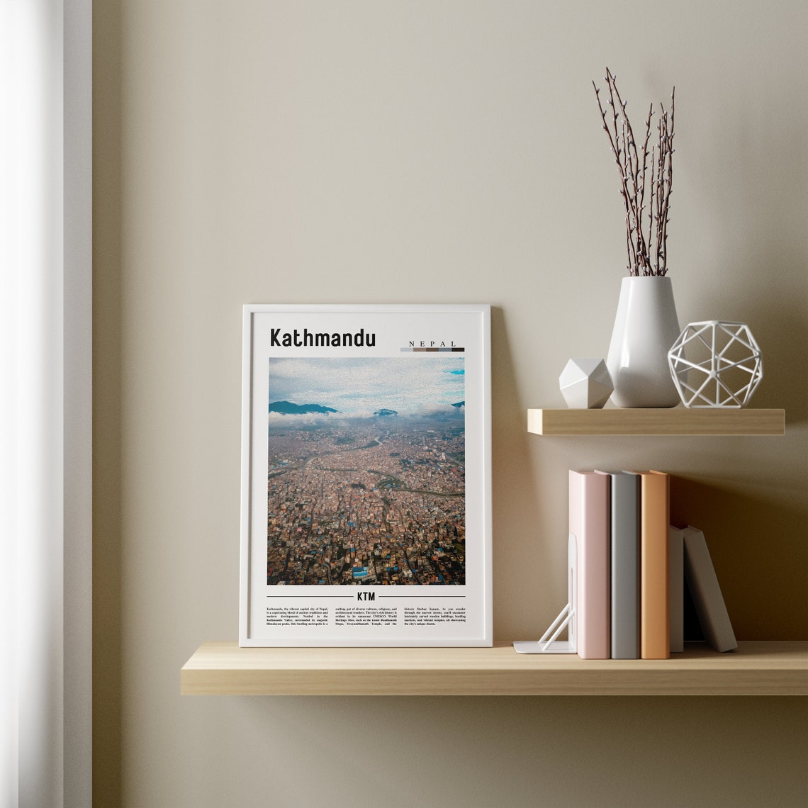 Kathmandu Poster Kathmandu Print Kathmandu Wall Art Asia Print Asia Poster Asia Photo Minimal Travel Poster - Image 3