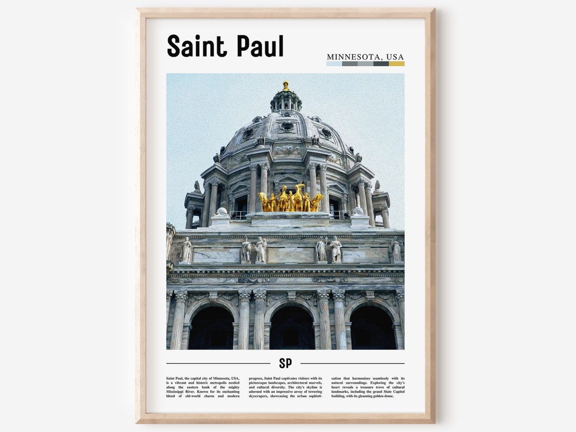 Saint Paul Poster Saint Paul Print Saint Paul Wall Art United States Photo United States Poster United States Print