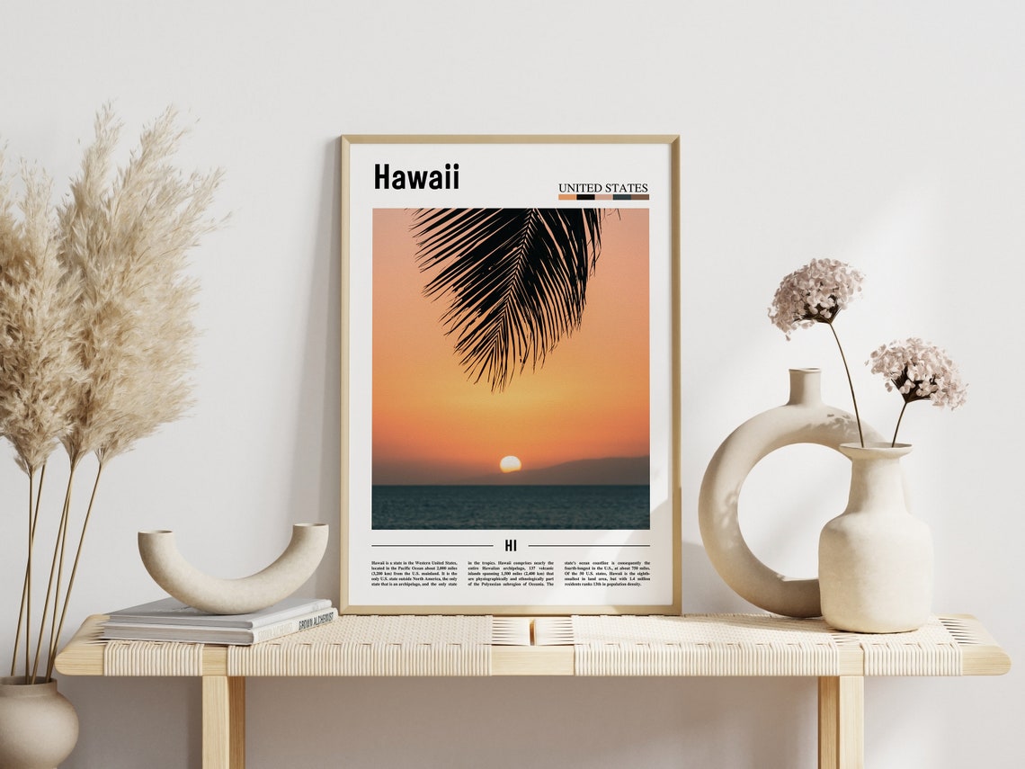 Hawaii Poster Hawaii Print Hawaii Wall Art United States Photo United States Poster United States Print Travel Poster - Image 5