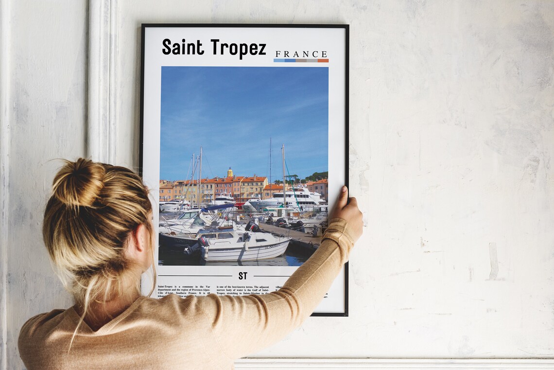 Saint Tropez Travel Poster, City Artwork - Image 4