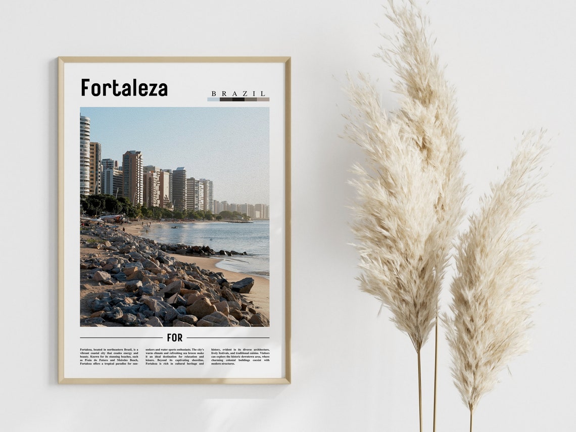 Fortaleza Poster Fortaleza Print Fortaleza Wall Art South America Poster South America Print Travel Poster - Image 4