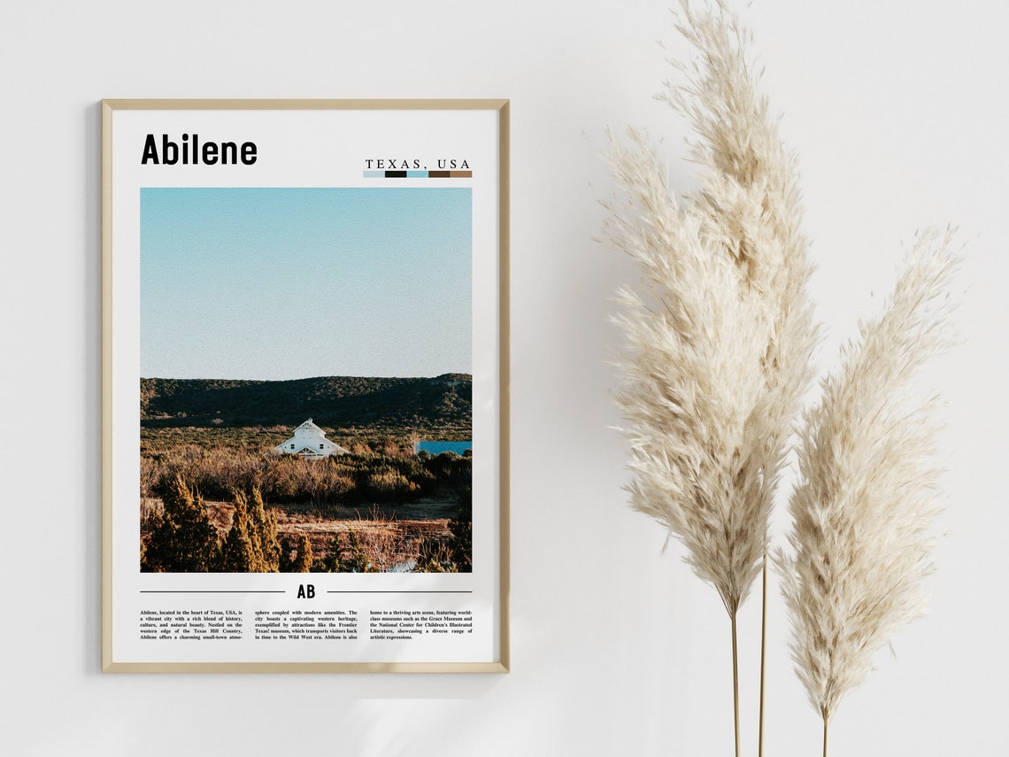 Abilene Poster Abilene Print Abilene Wall Art United States Photo United States Poster United States Print - Image 4