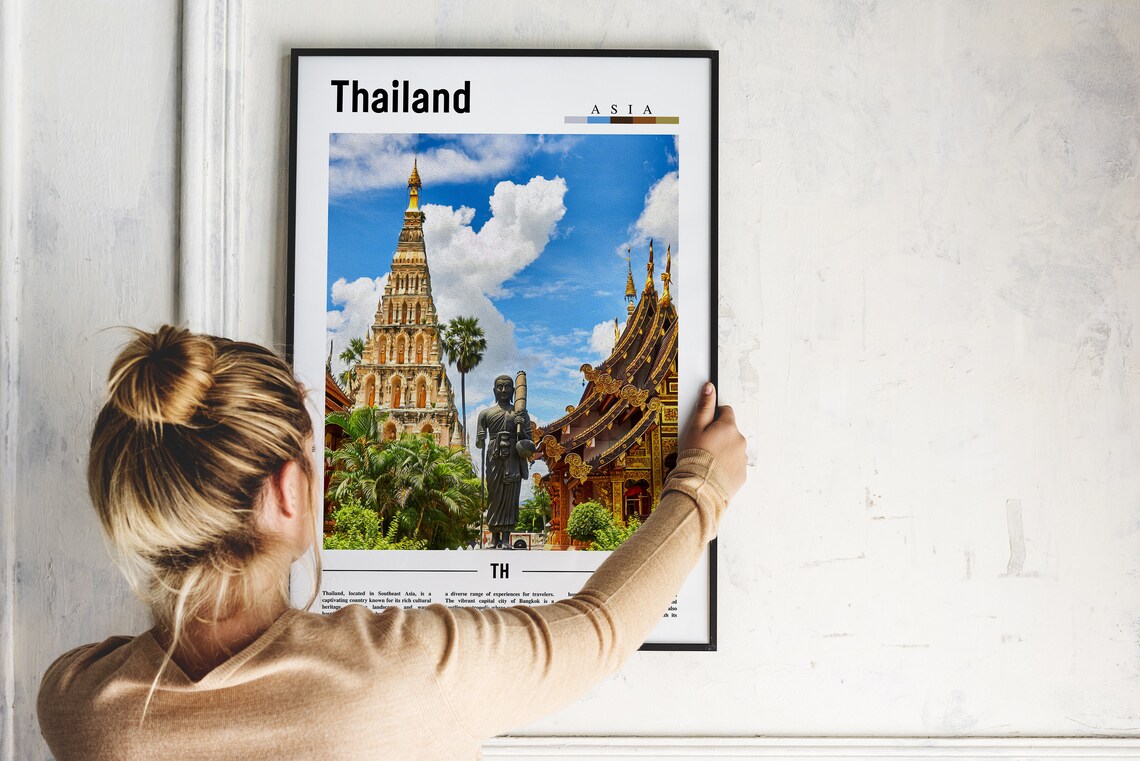 Thailand Minimal Travel Poster, Asia Photo - Image 5