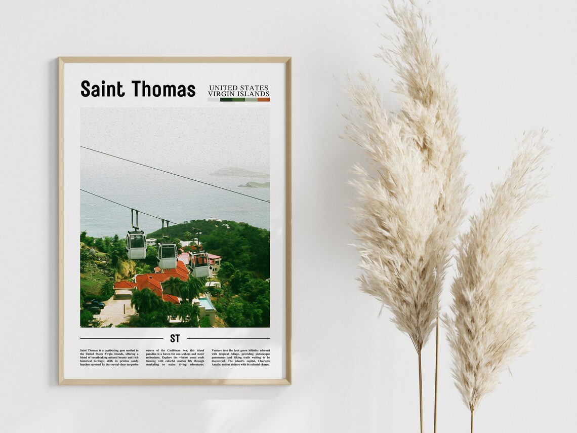 Saint Thomas Travel Poster, Caribbean Photo - Image 4