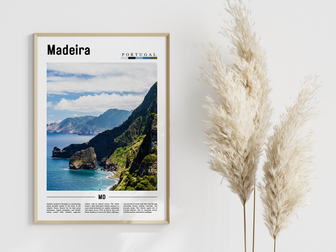 Madeira Poster Madeira Print Madeira Wall Art Europe Photo Europe Poster Europe Print Travel Poster - Image 4