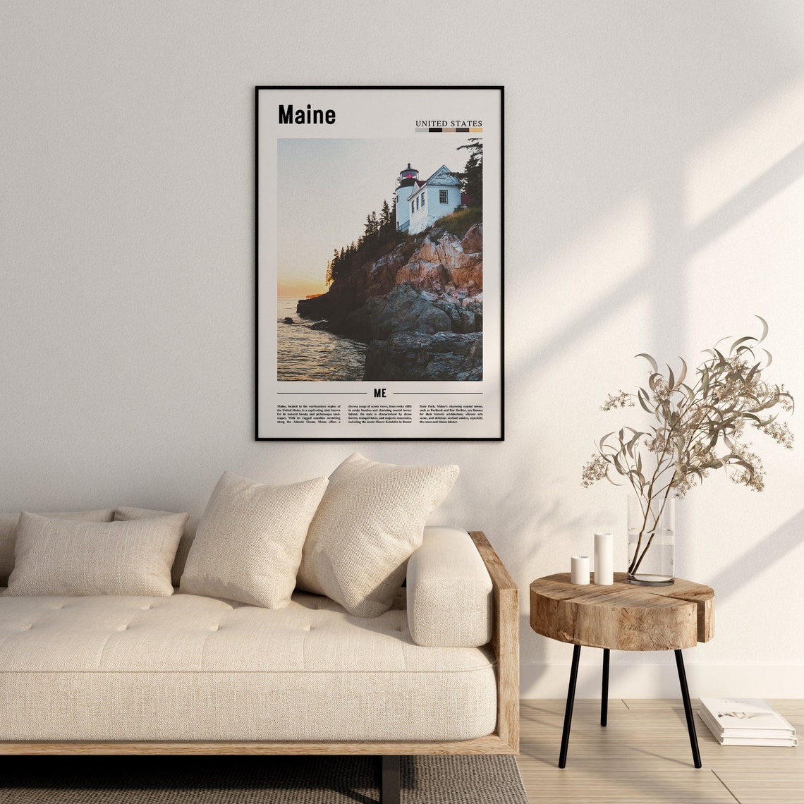 Maine Poster Maine Print Maine Wall Art United States Photo United States Poster United States Print - Image 2