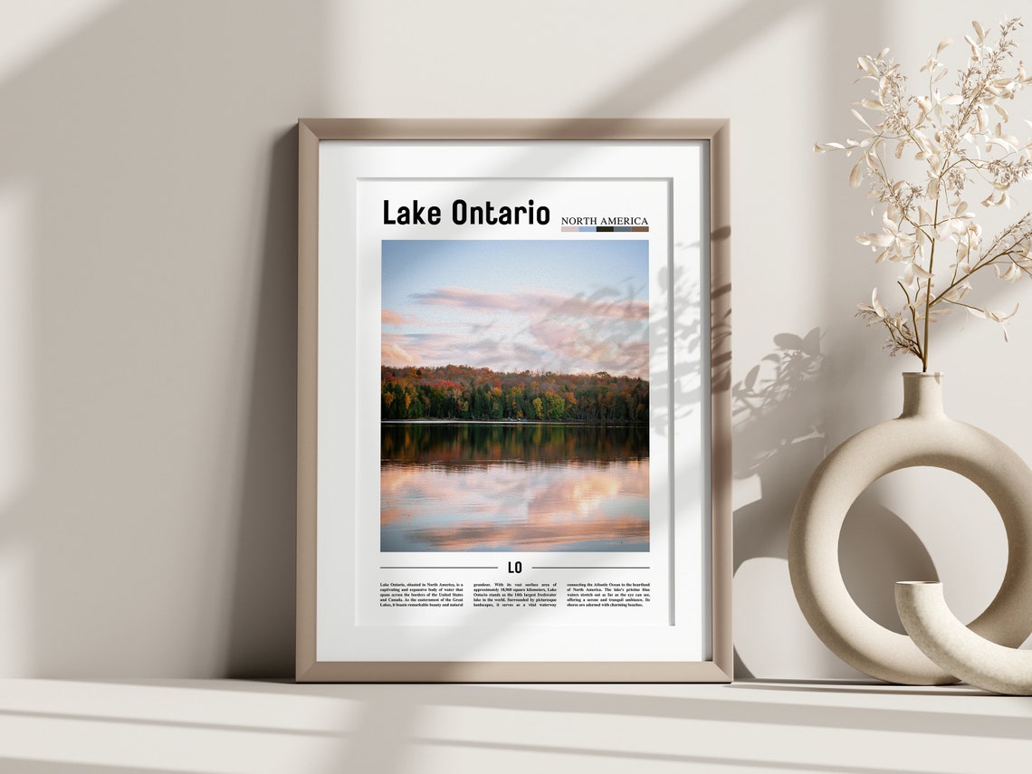 Lake Ontario Poster Lake Ontario Print Lake Ontario Wall Art North America Photo North America Poster North America Print - Image 3