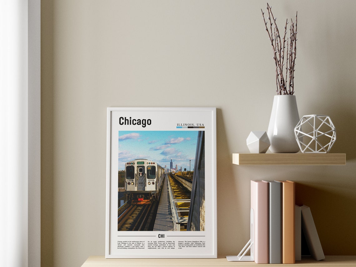 Chicago Print Chicago Poster Chicago Wall Art United States Photo United States Poster United States Print - Image 3