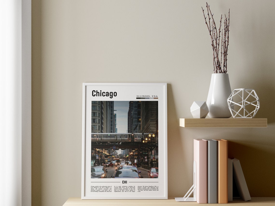 Chicago Print Chicago Poster Chicago Wall Art United States Photo United States Poster United States Print - Image 3