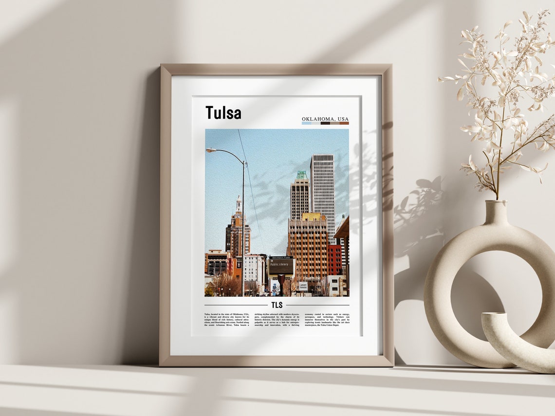 Tulsa Poster Tulsa Print Tulsa Wall Art United States Photo United States Poster United States Print - Image 3