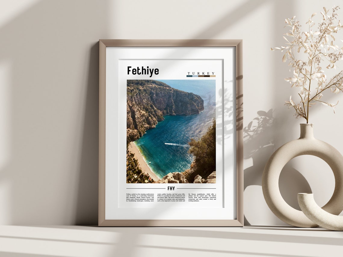 Fethiye Poster Fethiye Print Fethiye Wall Art Europe Photo Europe Poster Europe Print Travel Poster - Image 2