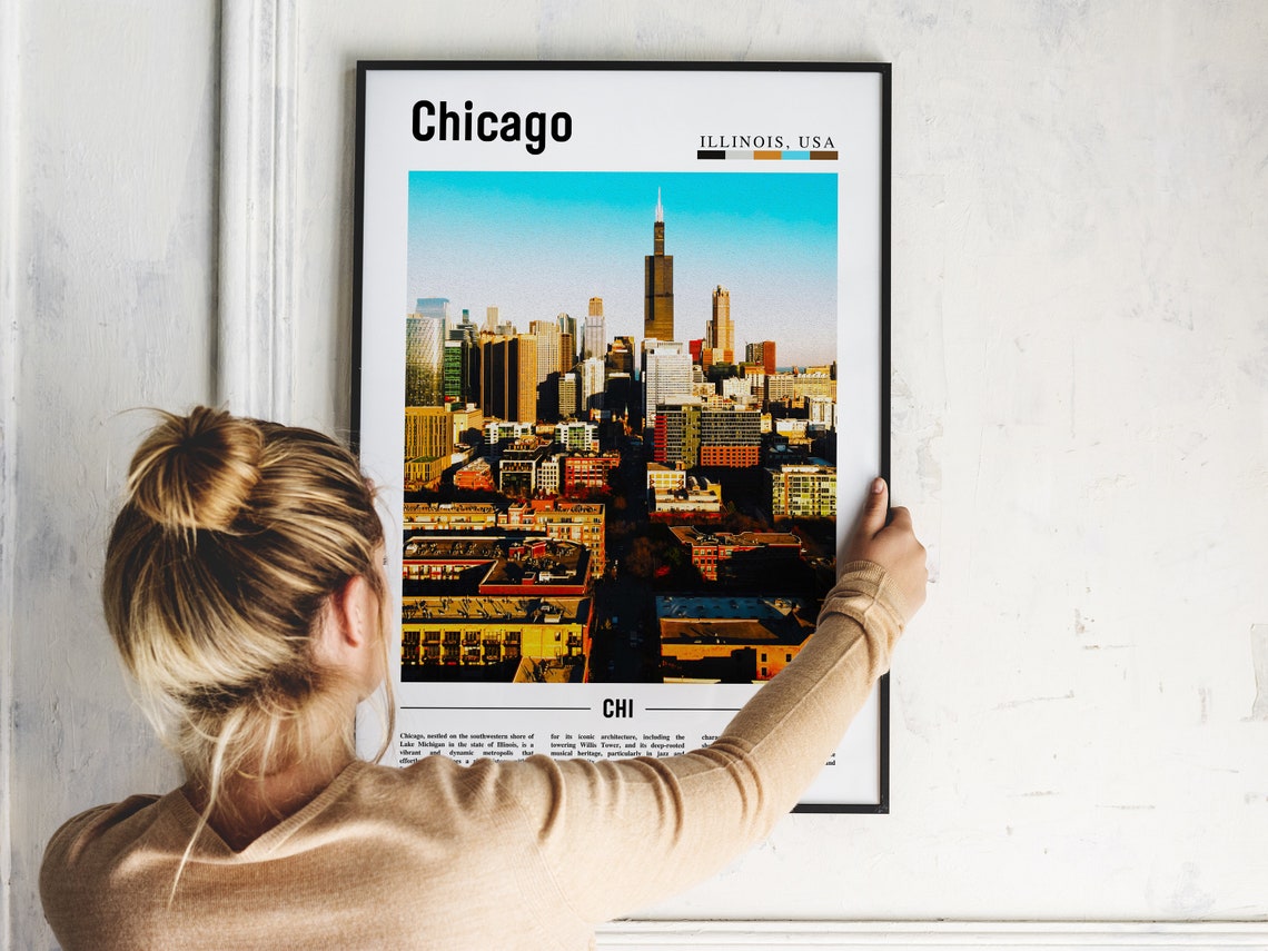 Chicago Print Chicago Poster Chicago Wall Art United States Photo United States Poster United States Print - Image 5