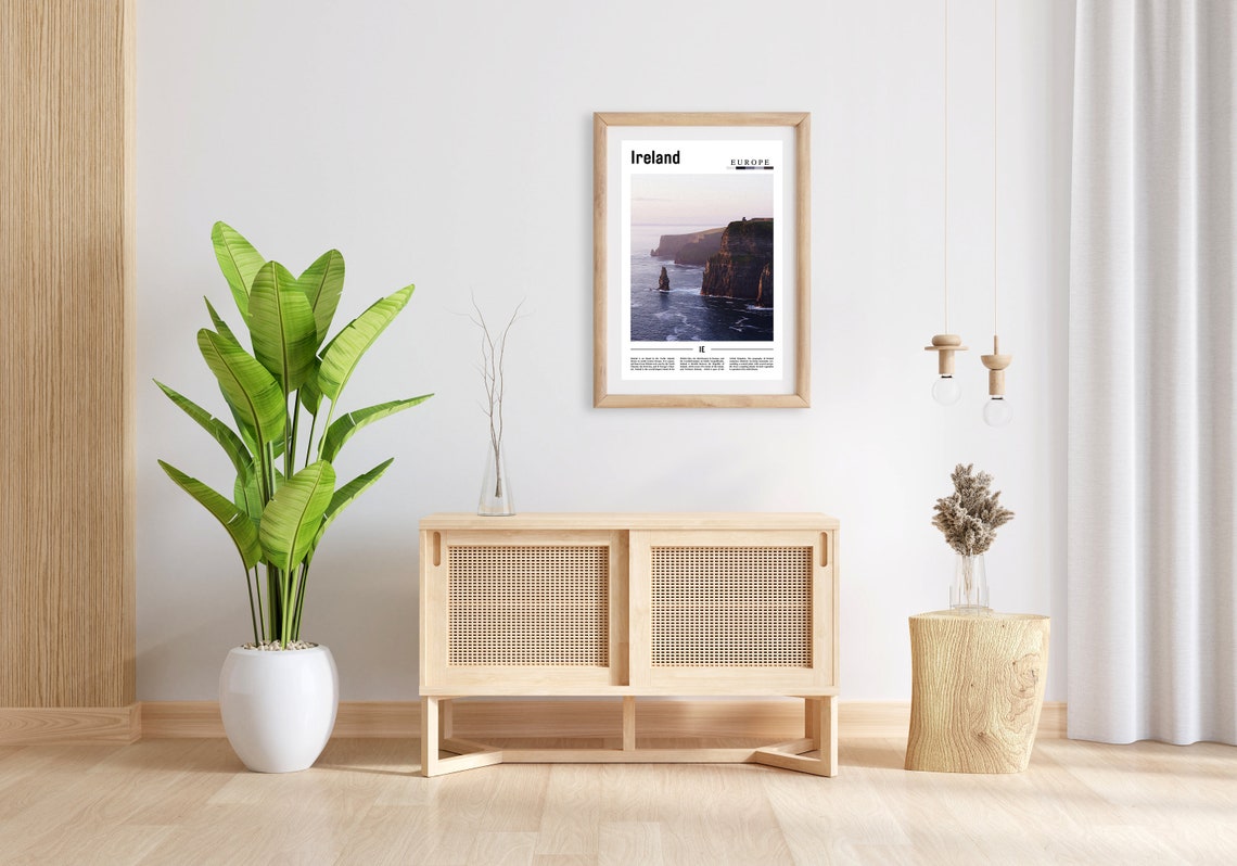 Ireland Poster Ireland Print Ireland Wall Art Minimal Travel Print Minimal City Poster Travel Destination Oil Painting Poster - Image 4