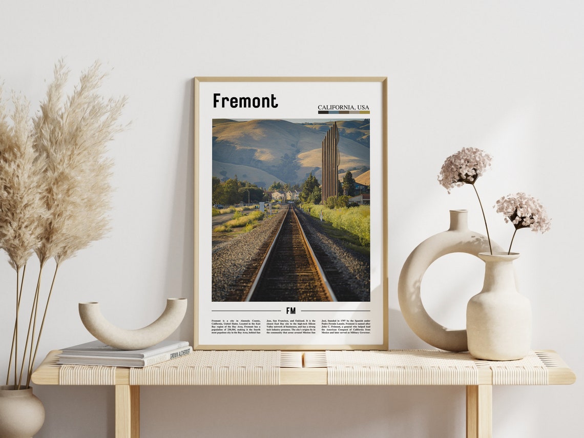 Fremont Print Fremont Poster Fremont Wall Art Minimal Travel Print Minimal City Poster Travel Destination City Print Oil Painting Poster - Image 5