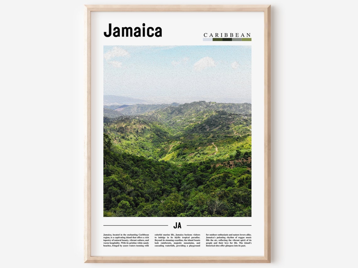Jamaica Poster Jamaica Print Jamaica Wall Art Caribbean Photo Caribbean Poster Caribbean Print Travel Poster
