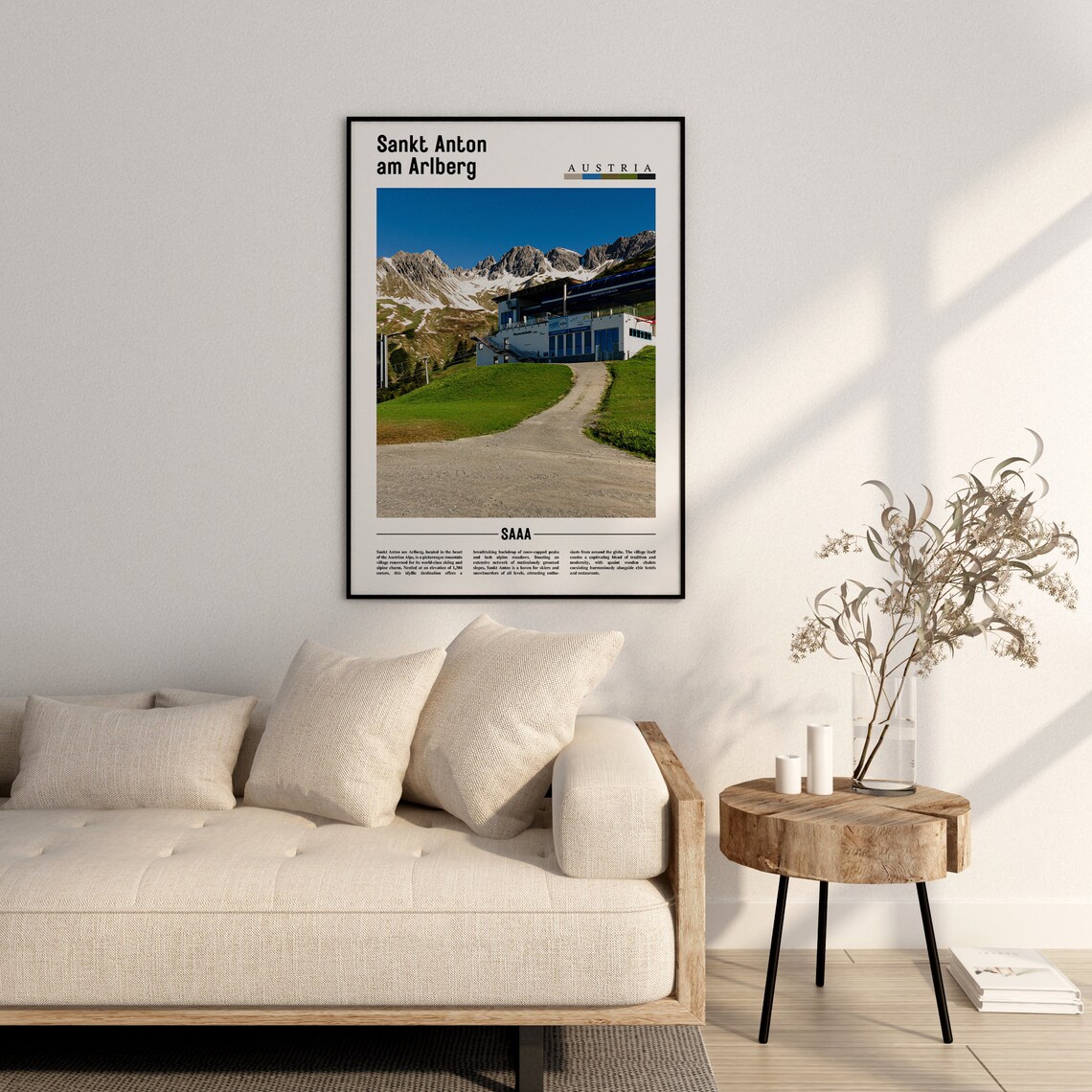 Sankt Anton Am Arlberg Minimal Travel Poster - Image 2