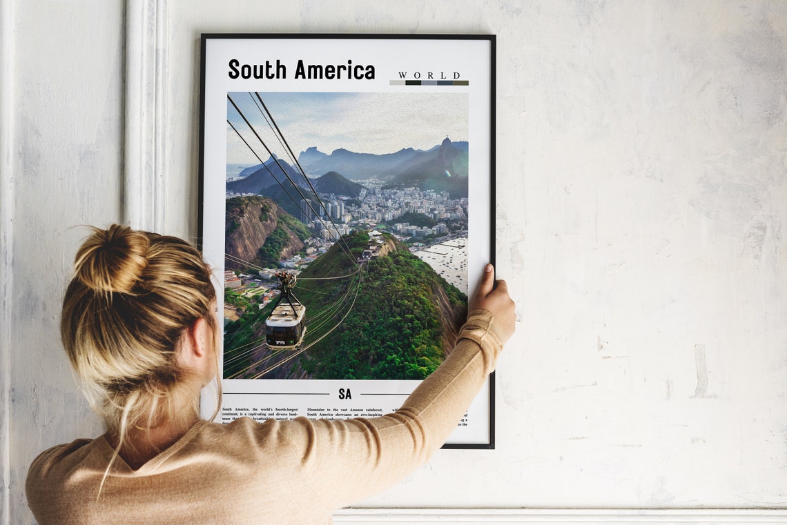 South America Poster South America Print South America Wall Art Europe Photo Europe Poster Europe Print Travel Poster - Image 4