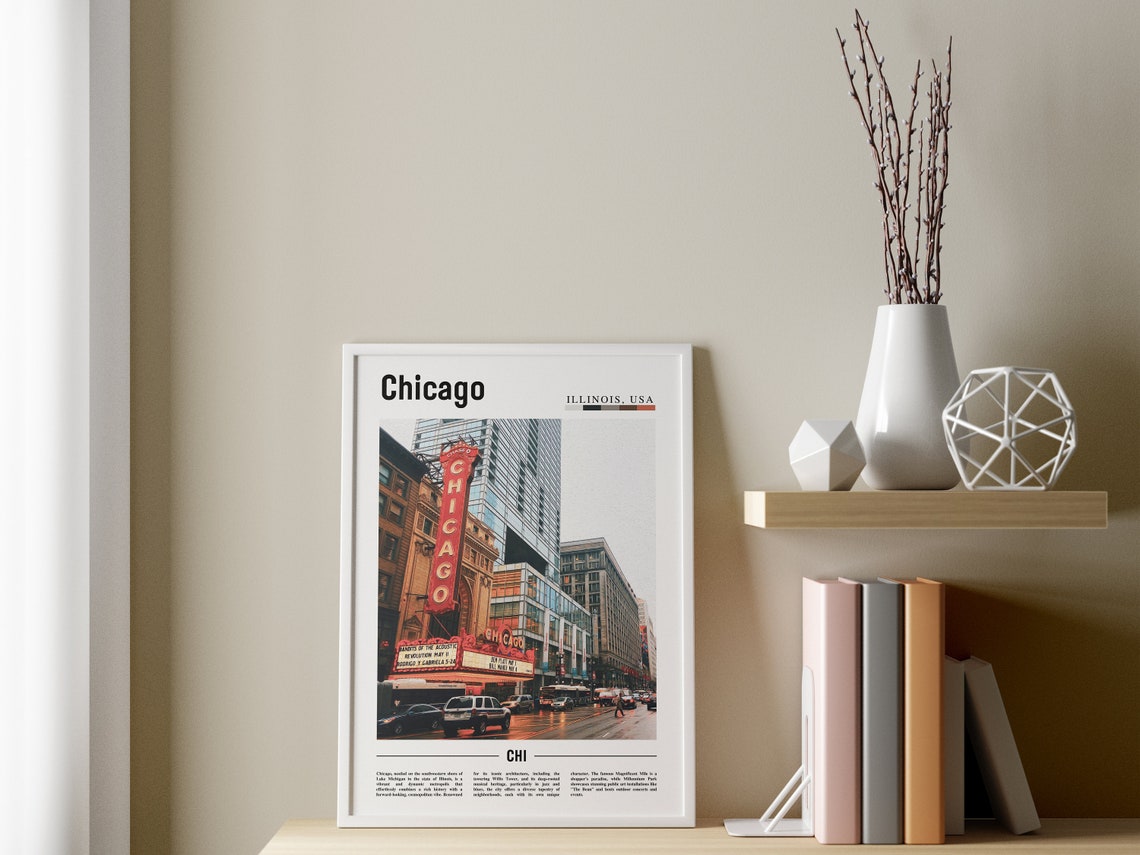 Chicago Print Chicago Poster Chicago Wall Art United States Photo United States Poster United States Print - Image 3