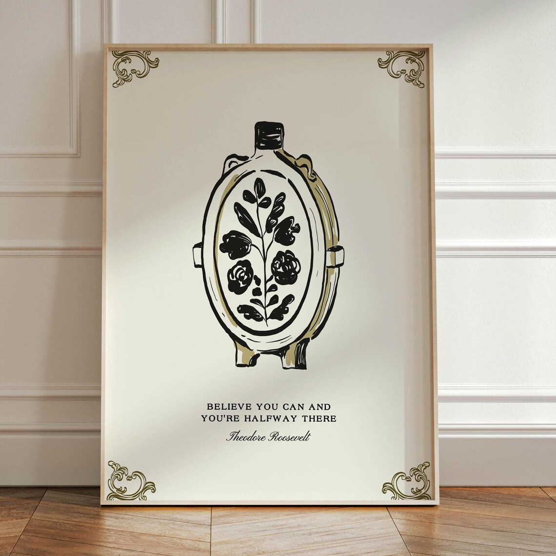 Vintage Boho Gallery Poster, Retro Kitchen Decor
