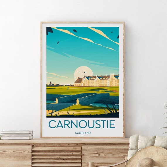 Carnoustie Golf Print Scotland Golf Print Carnoustie Poster Wedding Gift Birthday