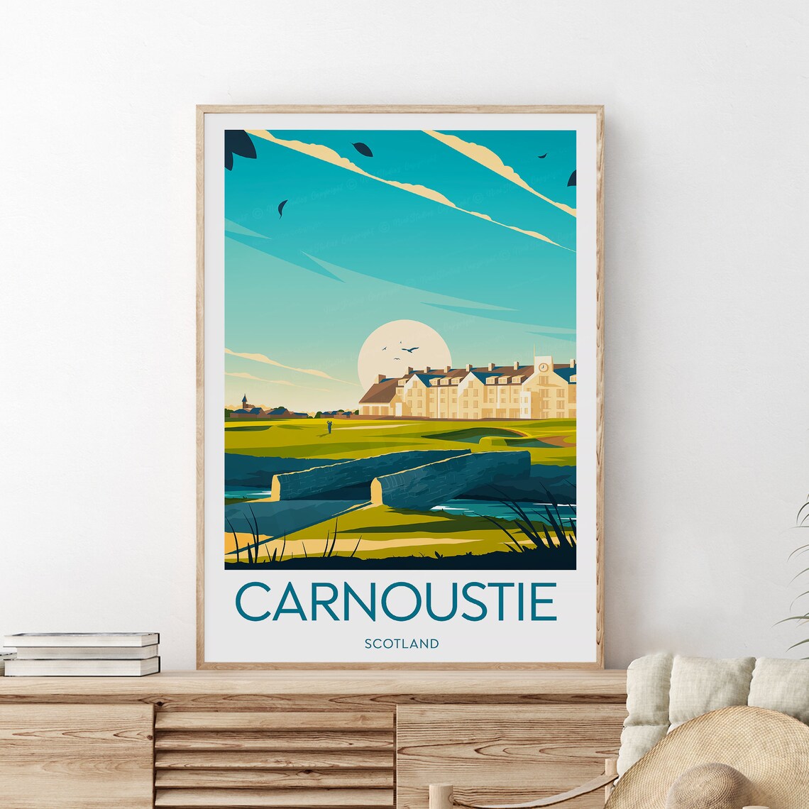 Carnoustie Golf Print Scotland Golf Print Carnoustie Poster Wedding Gift Birthday