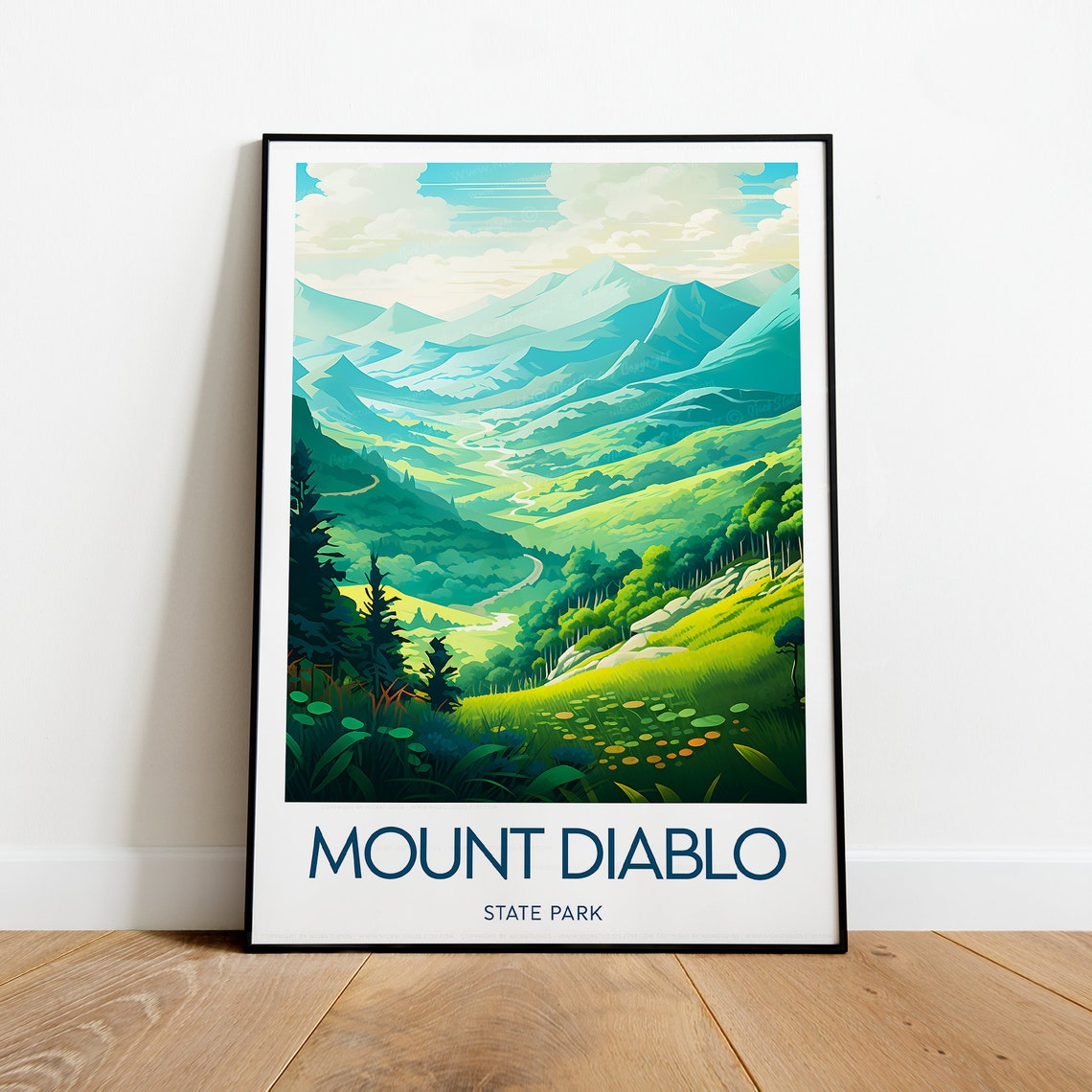 Mount Diablo State Park California Green Valley Vista Travel Poster - Image 2