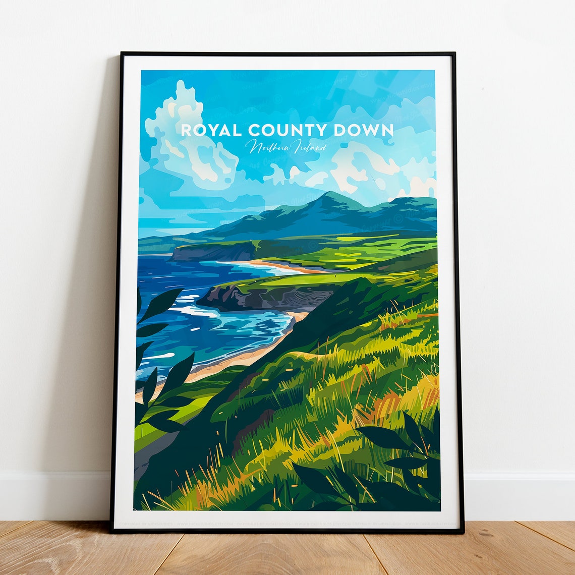 Royal County Down Northern Ireland Seaside Golf Course Travel Poster - Image 2