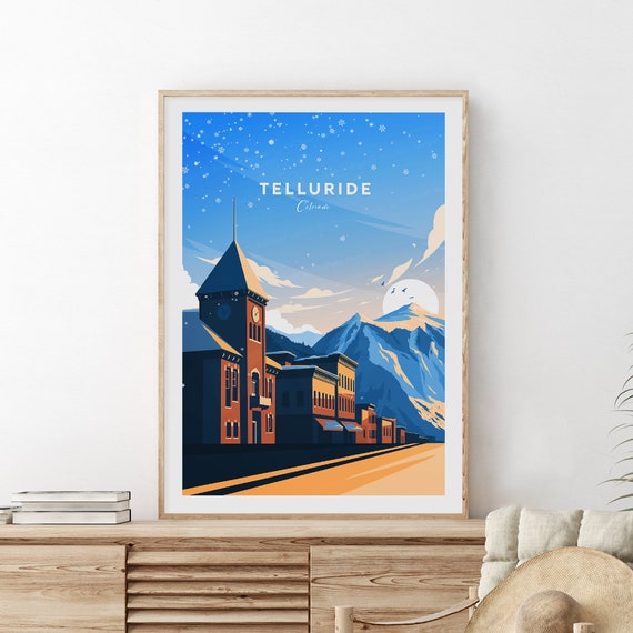 Telluride Ski Print Colorado Telluride Poster Wedding Gift Birthday