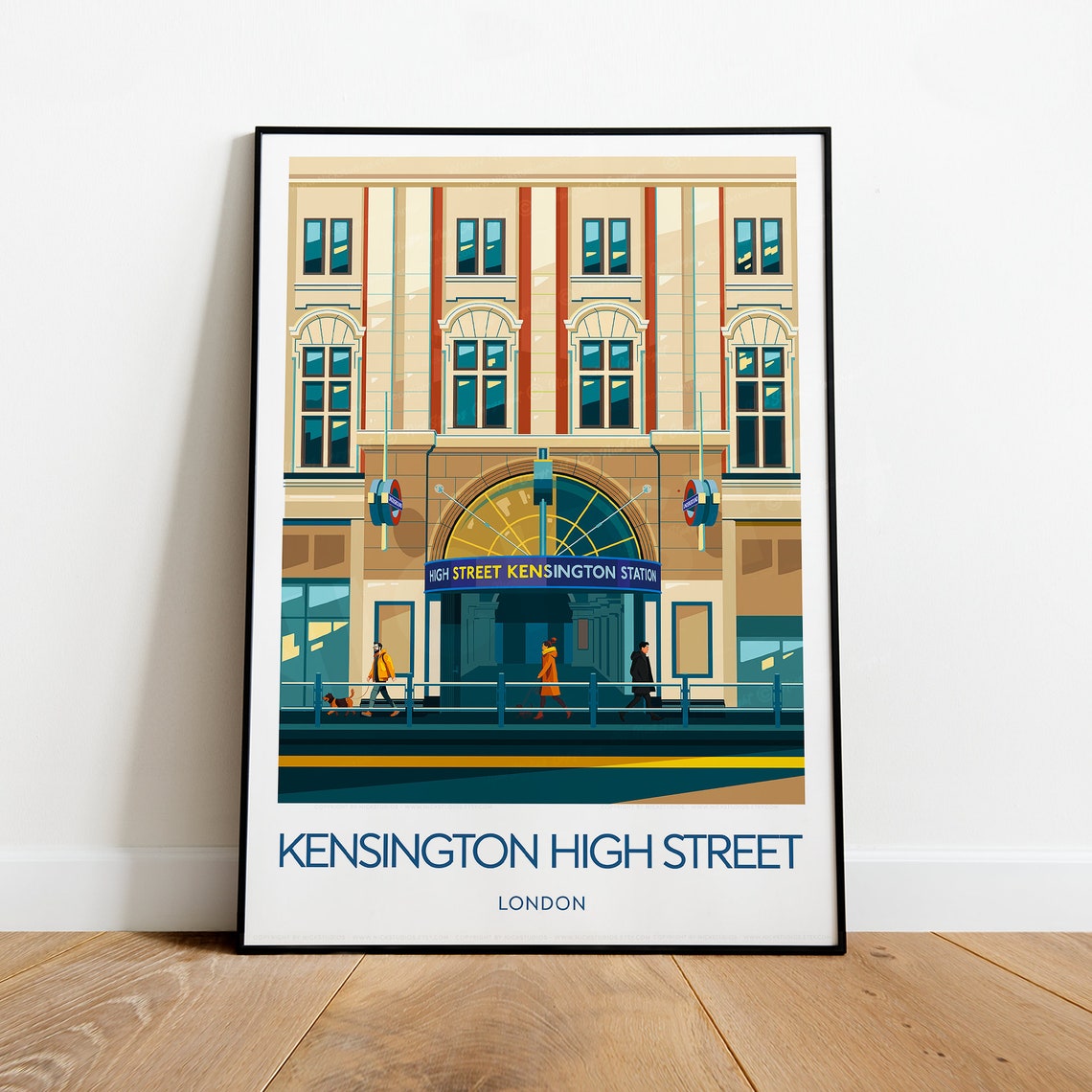 Kensington High Street Travel Print London Kensington Poster London Underground Print Kensington Palace Poster Wedding Gift - Image 2