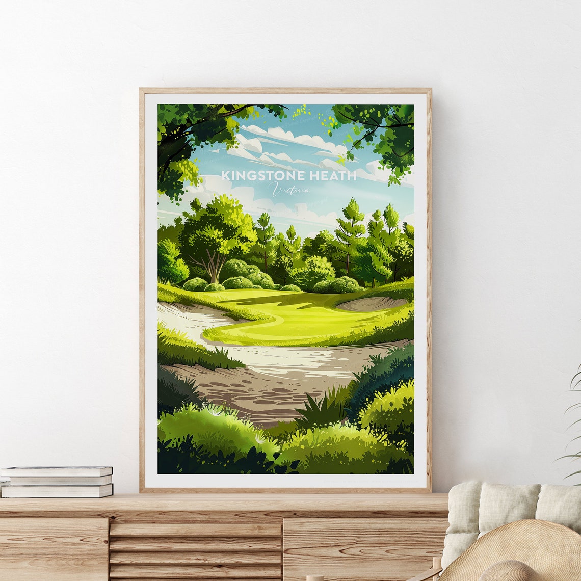 Kingston Heath Golf Course Victoria Summer Meadow Scene Poster