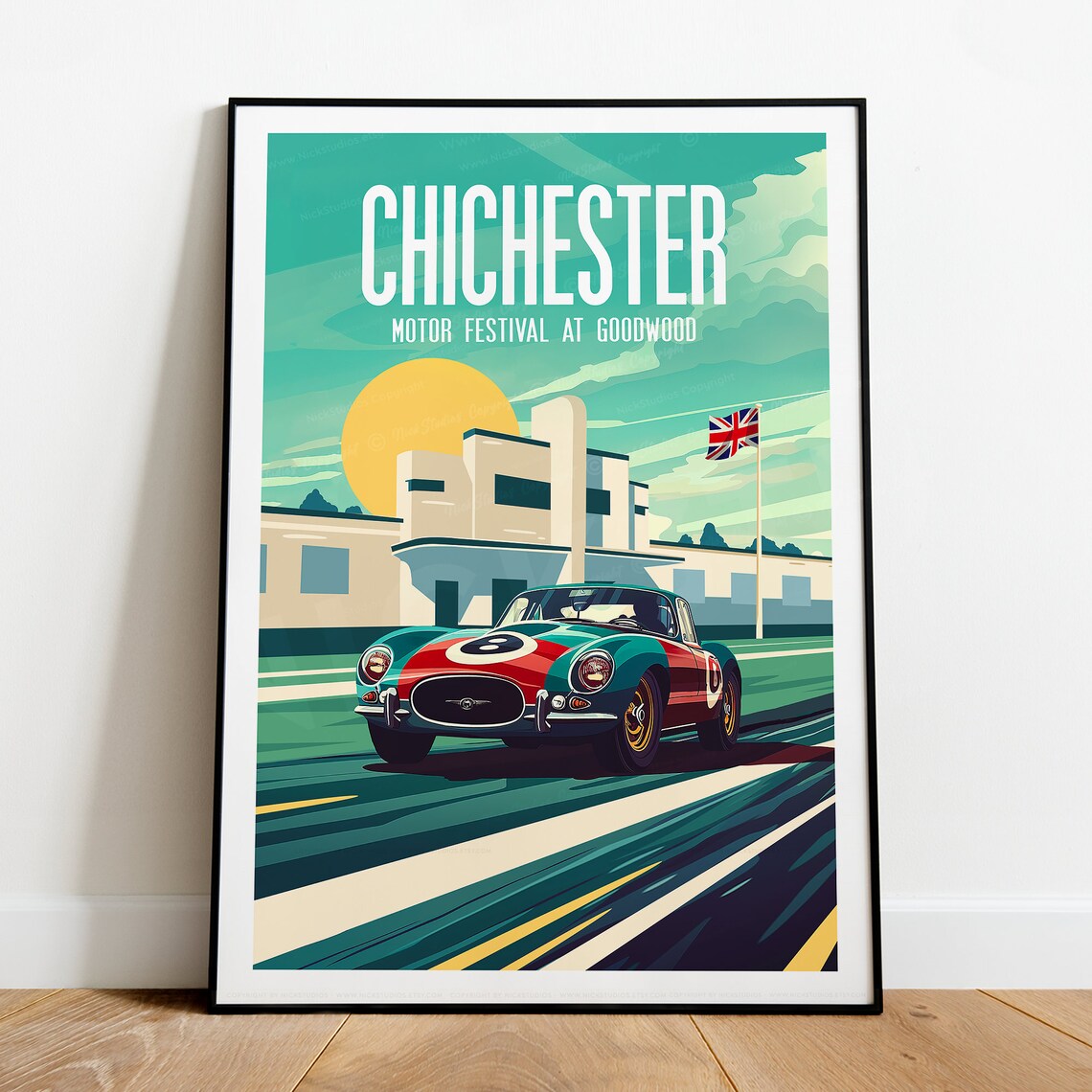 Chichester Goodwood Motor Festival Classic Vintage Race Car Poster