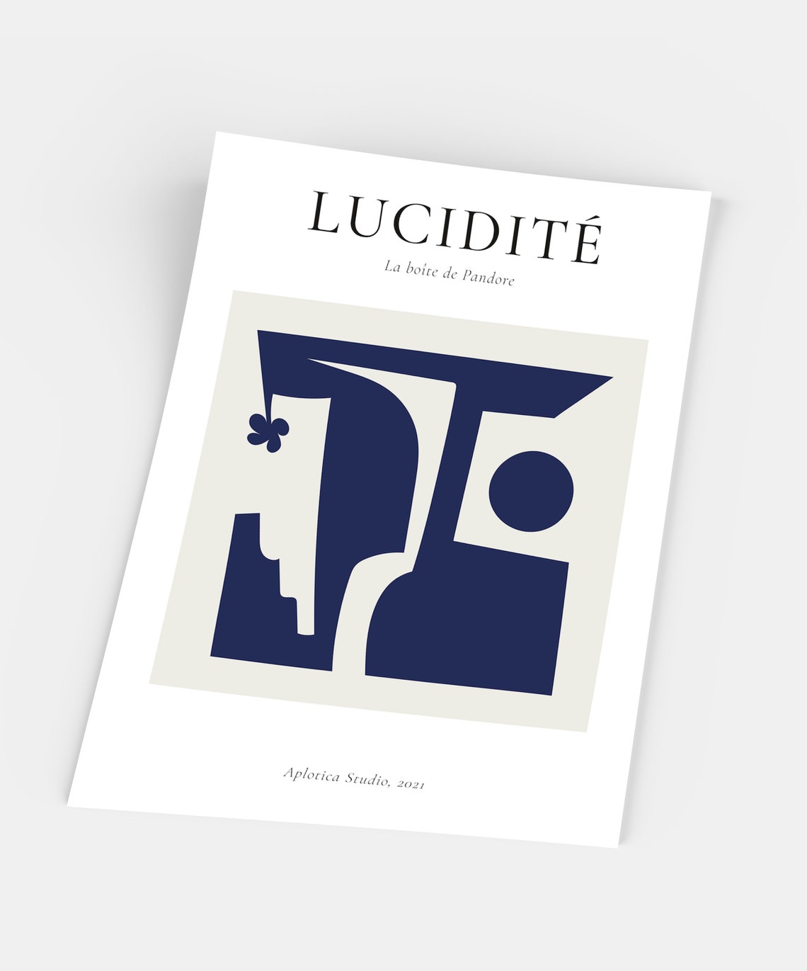 Lucidité Navy Blue Matisse Style Cutout Figure Exhibition Poster - Image 3