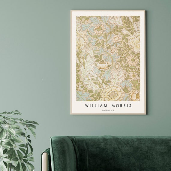 William Morris Poster Pimpernel N3 Art Nouveau Flower Motifs Exhibition Poster Fine Art Print On Museum Quality Paper