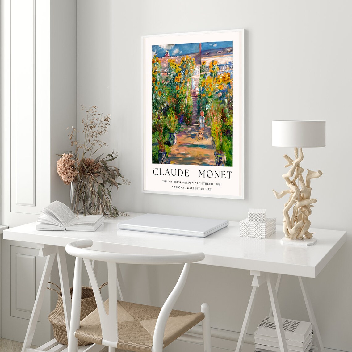 Claude Monet The Artists Garden at Vetheuil 1881 Museum Poster - Image 3
