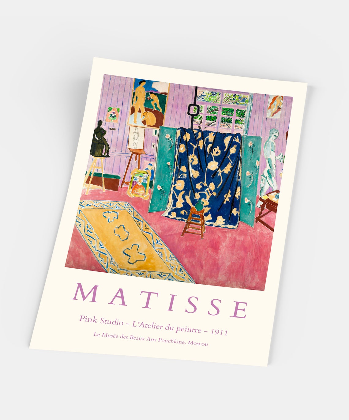 Henri Matisse Pink Studio 1911 Exhibition Poster with Interior Art - Image 5