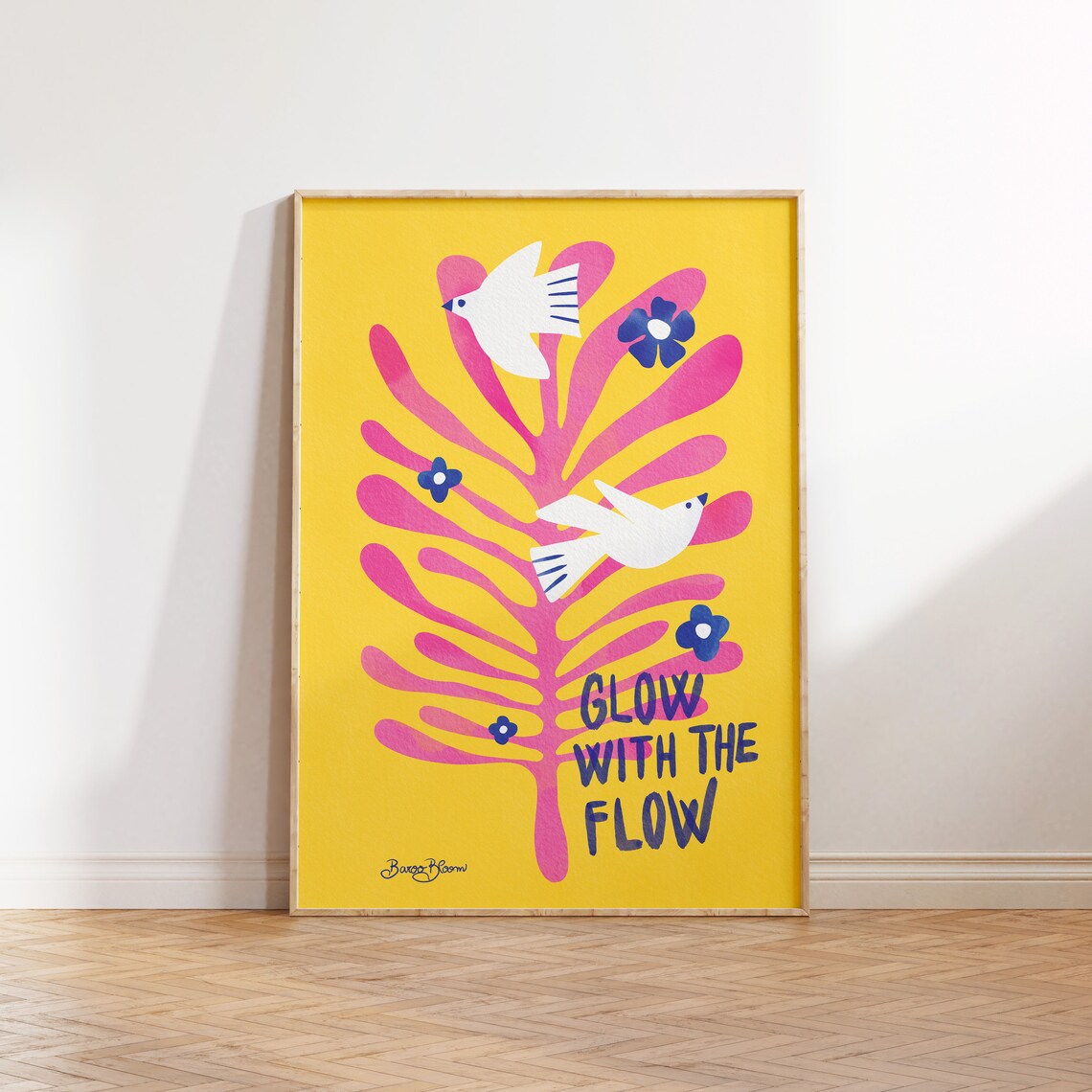 Birds and Flowers Glow With The Flow Poster - Image 7