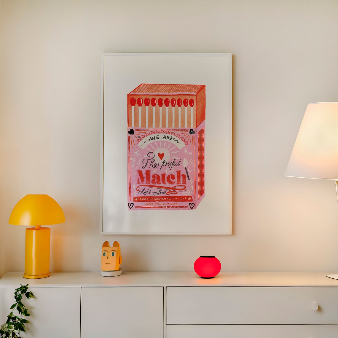 Perfect Match Pink Matchbox Vintage Poster Print - Image 6