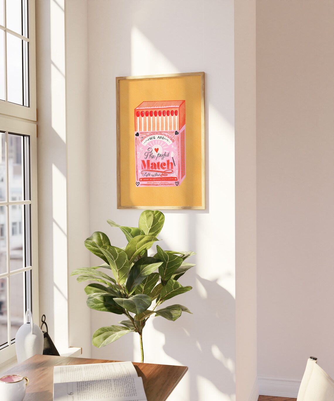 Perfect Match Matchbox Retro Print, Valentine Decor - Image 5