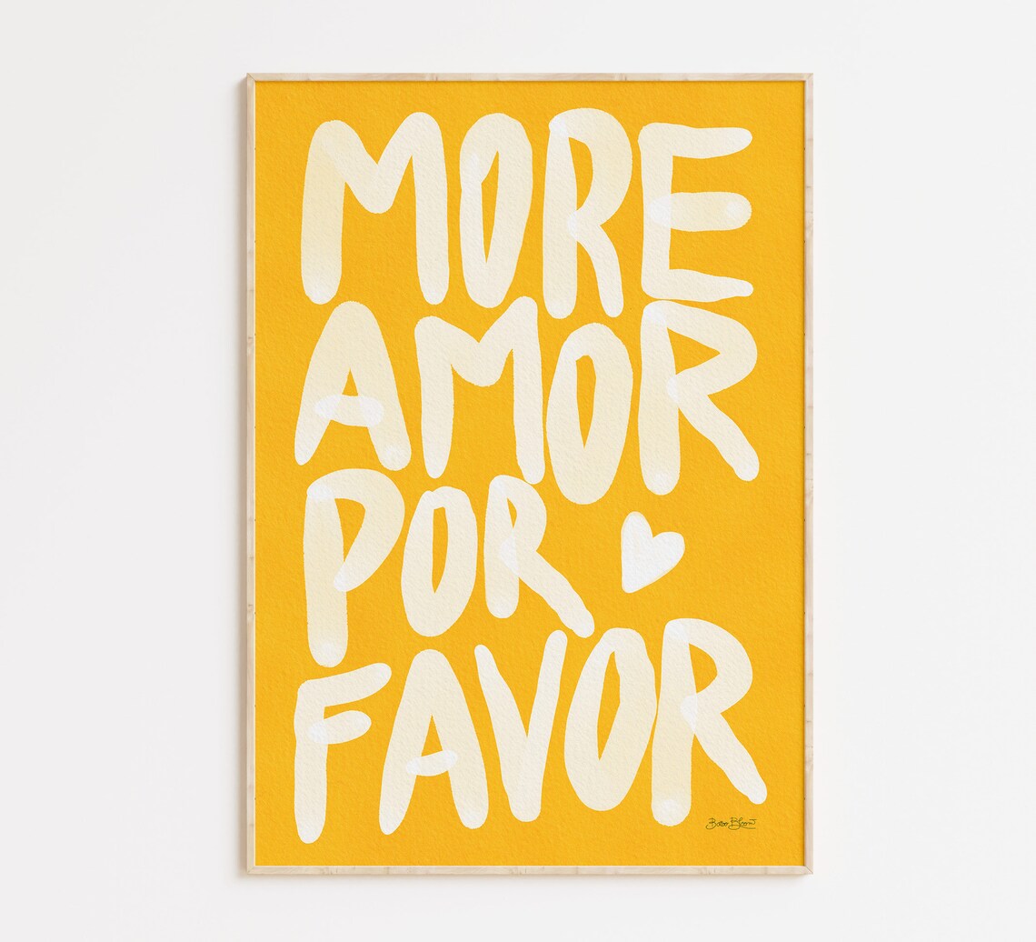 Maximalist Amor Por Favor Sunshine Wall Art Print - Image 5